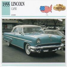 1955 LINCOLN CAPRI Classic Car Photograph / Information Maxi Card