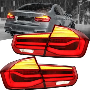 Pair VLAND Red FUll LED Tail Lights For 2012-2018 BMW M3/3 series Sedan F30 F35 - Picture 1 of 10