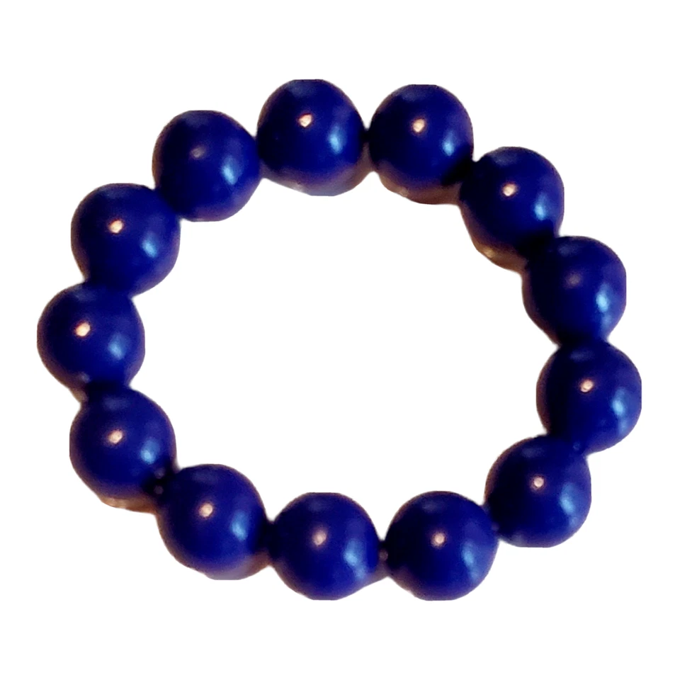 Pulsera Hecha a Mano con Cuentas Azul Elástica Joyería Regalo Boho Moda Elástica Foto 1 de 2