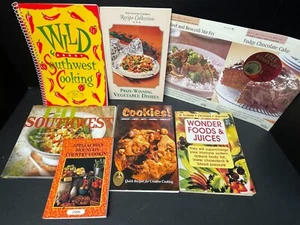 Lot of 7 Cookbooks Wild Southwest, Cookie, Vegetable Dishes, Chocolate Recipes - Picture 1 of 13