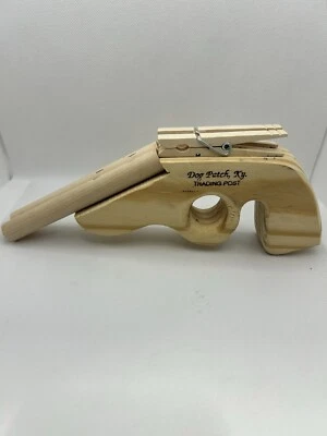 Wooden Double Barrel Handmade Rubber Band Gun - Dog Patch KY Trading Post - Image 1 of 4
