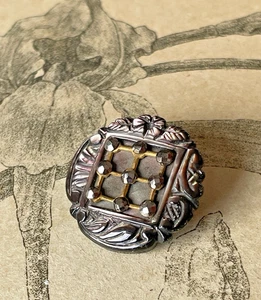 Grand bouton ancien en nacre ciselée mother of pearl French button 1900 2,2cm - Bild 1 von 2