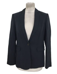 White Label The White Company Women's Blazer Size 6 Navy Linen Collared New F1 - Picture 1 of 12