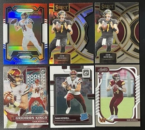 6 Card Football Lot Sam Howell Commanders Rookie RC Optic, Prizm, Die-Cut & More - Picture 1 of 6