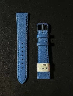 Correa de reloj de cuero de becerro impermeable azul Di-Model 20 mm - Alemania Foto 1 de 4