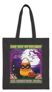 Halloween Tote Bag Trick or Treat Candy Corn Funny Reusable Shopping Bag Eco - Picture 1 of 20