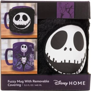 La Pesadilla antes de Navidad Jack Skellington Fuzzy Taza Extraíble Funda 440ML - Imagen 1 de 3