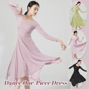 New Dance Dress Classical Dance Modern Dance Dress Solid Color Practice Dress - Picture 1 of 20