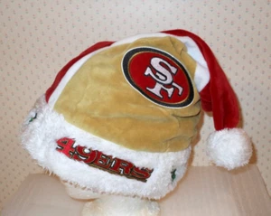 SAN FRANCISCO 49ers NFL CHRISTMAS SANTA HAT Licensed Forever Collectibles - Picture 1 of 7