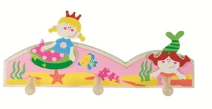 TRÄ PRESENT Kinder Garderobe Meerjungfrau | Wandgarderobe | Kleiderhaken - Bild 1 von 1