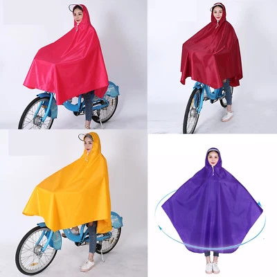 Adult Bike, Outdoor Bike, Hooded Raincoat, Waterproof Large Brim Cape - Image 1 of 4