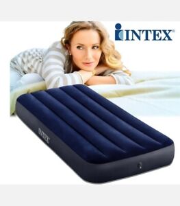 INTEX Classic Luftbett Gästebett Bett Campingbett Reisebett blau schwarz bequem