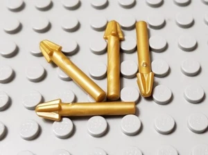 LEGO Lote de 4 Minifiguras Oro Perla Lanza Arma Accesorios - Imagen 1 de 1
