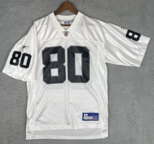 Maglia vintage Y2K Reebok Jerry Rice #80 Oakland Raiders uomo media bianca NFL HOF - Foto 1 di 11