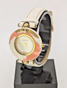 Vintage Certina Ella Ladies Wristwatch Gold White - Picture 1 of 10