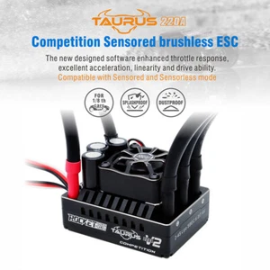 ROCKET 220A Competition Sensored Brushless ESC 2-4S 7.4V BEC for 1/8 Scale Car - Picture 1 of 8