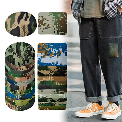 2x Camouflage Denim Bügelflicken Aufbügler Aufbügelflicken Flicken zum aufbügeln