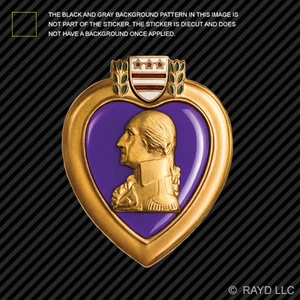 Purple Heart Sticker Decal Self Adhesive Vinyl military decoration us military - Picture 1 of 1