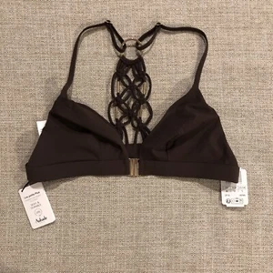 Aubade Paris Bikini Top Women’s US Size S Brown Sexy NWT - Picture 1 of 7