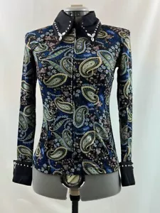 XLarge Western Show Pleasure Rail Camisa Chaqueta Ropa Showmanship Equitación - Imagen 1 de 5