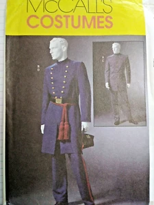 Civil War Military Suit Mens S M L Costume McCalls M4745 Sewing Pattern General - Picture 1 of 6