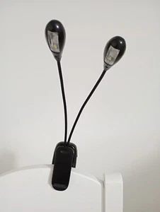 Clip Lights, USB/Battery Powered Desk Lamp with Clamp, 2 Arm 8 LED Bulbs Desk... - Picture 1 of 7