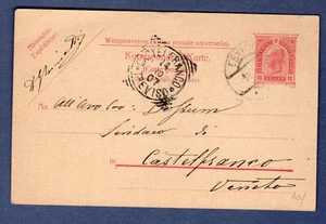 österreich - GANZSACHEN 1 0 H. , VERWENDET VON LEVIOO FÜR ITALIEN 13.10.1910 - Bild 1 von 1