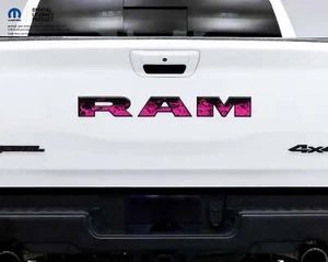 1500 RAM Tailgate Letters Overlay Decals Pink Flames Fits 2009-2026 Trucks - Bild 1 von 4