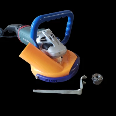 JOE DUE BLADES AND EQUIPMENT Dustless Handheld Concrete Surface Grinder - Metabo 24-230MVT Angle Grinder