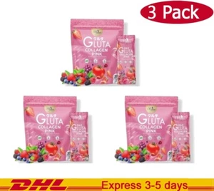 Manee Gluta Colágeno Rosa 3 Paquetes Antienvejecimiento Piel Suave Apoya a Mujeres Saludables - Imagen 1 de 6