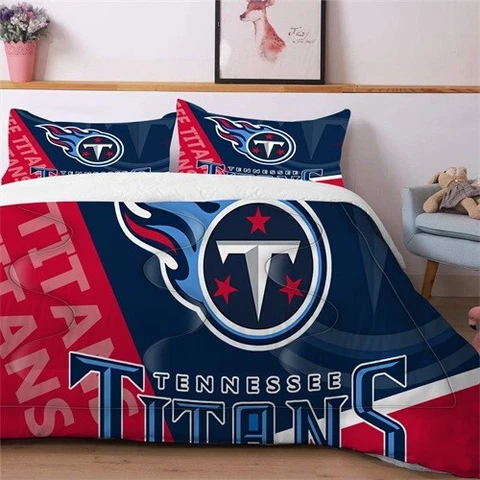Tennessee Titans 3PCS Bedding Set Soft Duvet Comforter & Pillowcases Quilt Gift Cover