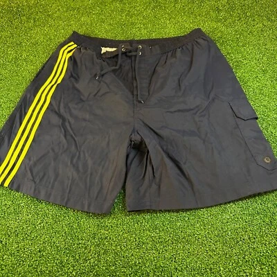 Adidas Bañador Carga Bolsillo Pantalones Cortos Atléticos 3 Rayas Y2K Azul Marino Para Hombres XXL Foto 1 de 4