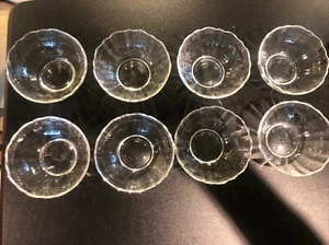 8 -Arcoroc 4” Bowls Arcade Bengale Nappy Clear Glass Small Berry Dessert - Picture 1 of 5