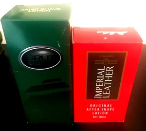 VINTAGE CUSSONS IMPERIAL LEATHER AFTER SHAVE 100ML & BRUT ORIGINAL 100ML BOXED - Photo 1/3