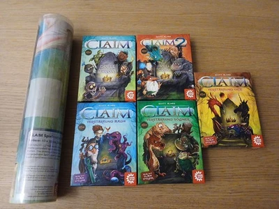 Claim + Claim 2 + 3 Weitere Erweiterungen + Spielmatte, Deutsch, Gebraucht - Bild 1 von 4
