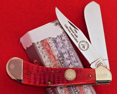 Case XX USA 10 dot 2000 Red bone saddlehorn NKCA mint in box knife - Image 1 of 3