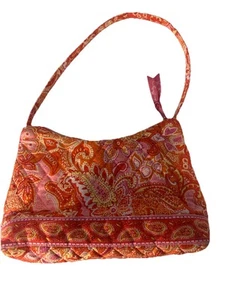 vera bradley shoulder purse medium Pink and Orange Paisley print - Picture 1 of 4
