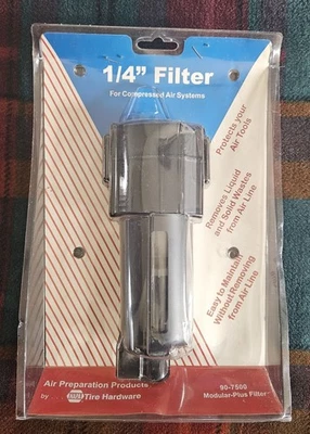 Filtro de aire NAPA 1/4" diseñado para sistemas de aire comprimido, 90-7500 modular -Plus Foto 1 de 4
