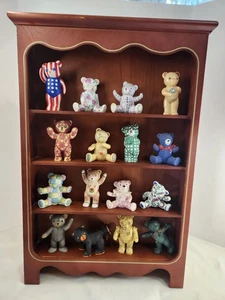 Franklin Mint The Americana Teddy Bear Collection 16 Bears & Display Shelf - Picture 1 of 13