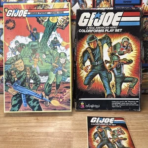 GI Joe Real American Hero Colorforms Play w Box Playboard 1982 Plus Puzzle !! - Picture 1 of 4
