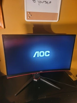 AOC 24" C24G1 1920 x 1080  FHD Curved Gaming Monitor M856 - Image 1 of 4