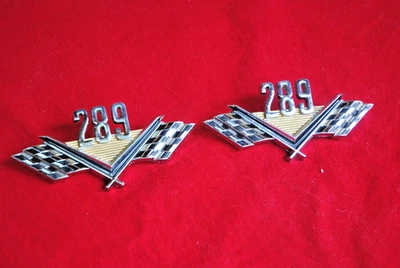 65 66 FAIRLANE & RANCHERO PAR EMBLEMAS "289" SUPER BONITO C50Z 16228 B ORIGINAL FORD Foto 1 de 4