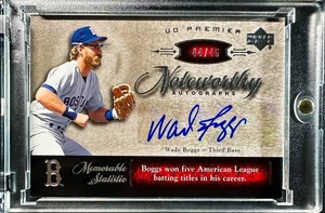 Upper Deck Premier 2007 - Autógrafos notables Wade Boggs #NW-WB/45 (AU) - Imagen 1 de 2