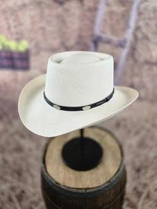 Sombrero Stetson para hombre 10X paja talla 7 5/8 Royal Flush exquisito hecho a mano en EE. UU. - Imagen 1 de 16