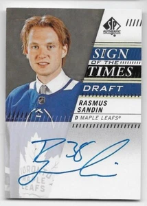 19/20 SP AUTHENTIC SIGN OF THE TIMES DRAFT AUTOGRAPH Rasmus Sandin #SOTTDRS - Picture 1 of 1