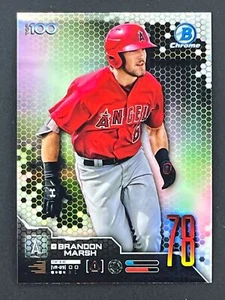 BRANDON MARSH 2019 Bowman Chrome Top 100 Prospects #BTP-78 Angels - Picture 1 of 2