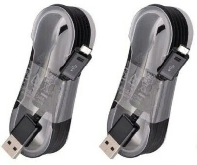 2x Black Micro USB Cable 5FT Fast Charger for Samsung Galaxy Note 4 5 S6 S7 - Image 1 of 3