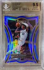 2019 JA MORANT SELECT BLUE DIE CUT #/249 BGS 9.5 GEM MINT PREMIER LEVEL ROOKIE