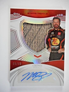 Martin Truex Jr 2023 Chronicles CROWN ROYALE Autographed RED RELIC Card SER 5/49 - Picture 1 of 3