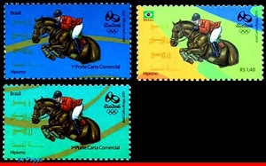 E24 BRAZIL 2015 OLYMPIC GAMES, RIO 2016, HORSES, EQUESTRIANISM, STAMPS MNH - Picture 1 of 4